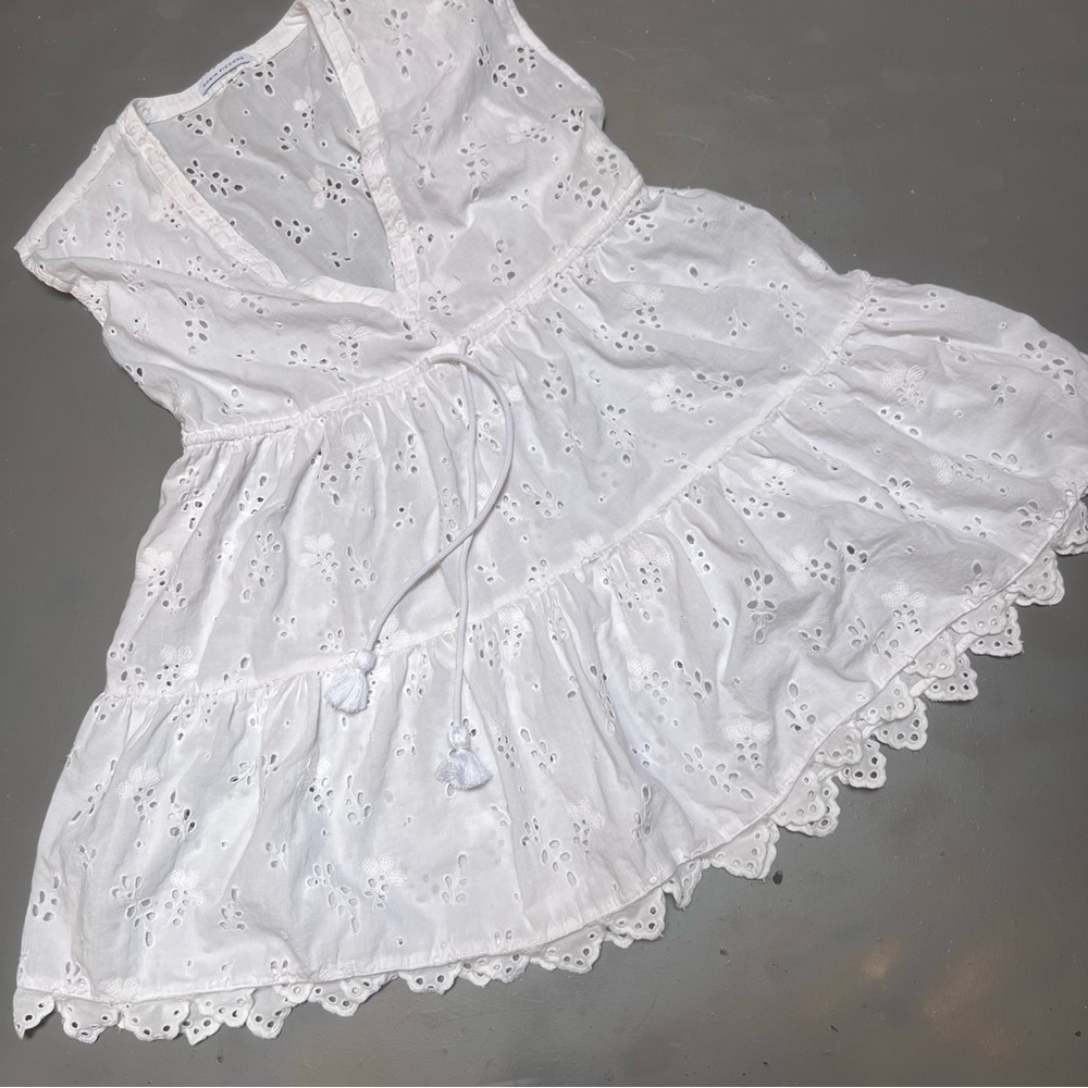 Robin Piccone White Eyelet Tunic Coverup.